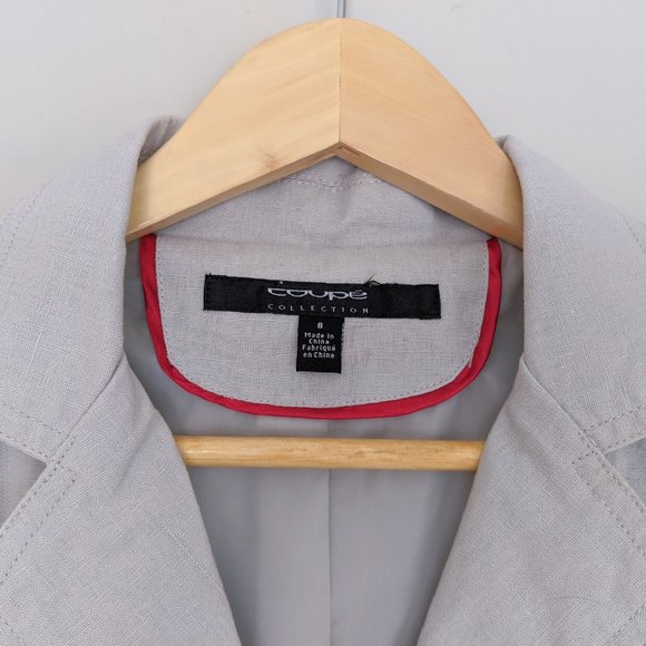 Coupe Collection Linen Cotton Short Sleeve Blazer - Picture 4 of 7